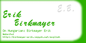 erik birkmayer business card